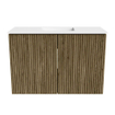 Mondiaz JOYA 60cm meuble de toilette - couleur Dusk - Vasque FAYE position Milieu Sans trou de robinet couleur Talc. SW1421545