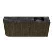 Mondiaz JOYA-DLUX 101.6cm toiletmeubel - ronding links kleur Shadow - Wastafel FAYE positie Rechts Zonder kraangat kleur Lava. SW1422866
