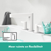 Hansgrohe finoris robinet de lavabo 3 trous 110 pop up plug blanc mat SW651183