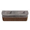 MONDIAZ THOR-DLUX 200cm badmeubel ronding links + rechts kleur Walnut met 2 lades en 2 deuren. Vrijhangende wastafel CLOUD Dubbel 2 kraangaten kleur Sombra. SW1467261