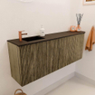 Mondiaz JOYA 111.6cm toiletmeubel - ronding rechts kleur Dusk - Wastafel FAYE positie Links 1 kraangat kleur Urban. SW1421693