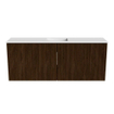 Mondiaz JOYA 100cm toiletmeubel - kleur Walnut - Wastafel FAYE positie Midden Zonder kraangat kleur Talc. SW1421270