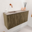 Mondiaz JOYA-DLUX 80cm meuble de salle de bains - couleur Dusk - Vasque FAYE position Gauche Sans trou de robinet couleur Saba. SW1426059