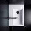 Clou Flush 2 Plus fontein 42.5x10.5cm voorbewerkt kraangat mineraalsteen Wit SW9384