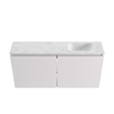 MONDIAZ TURE-DLUX Meuble de WC 100 cm Cale. EDEN lavabo Opalo position droite. Avec 1 trou de robinet. SW1104223