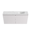 MONDIAZ TURE-DLUX Meuble toilette - 100cm - Cale - EDEN - vasque Opalo - position droite - 1 trou de robinet SW1104223