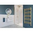 Crosswater MPRO Radiateur sèche-serviettes électrique - 115x50cm - 400 Watt - laiton brossé (or) SW670260