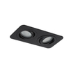 QAZQA Alberto Inbouwspot set - 2 spots - 11x17.5cm - inclusief led lamp helder - IP44 - Rechthoek - Zwart SW1477241