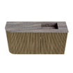 Mondiaz JOYA-DLUX 81.6cm meuble de salle de bains - arrondi gauche couleur Dusk - Vasque FAYE position Droite 1 trou de robinet couleur Oza. SW1426006