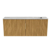 Mondiaz JOYA-DLUX 100cm meuble de salle de bains - couleur Chêne - Vasque FAYE position Droite Sans trou de robinet couleur Glace. SW1422001