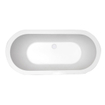 Xellanz Bianco Baignoire îlot 178 x 80 cm acrylique blanc brillant avec bonde blanc brillant SW72924
