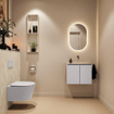 MONDIAZ TURE-DLUX Meuble toilette - 60cm - Cale - EDEN - vasque Ostra - position centrale - sans trou de robinet SW1104728