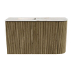 Mondiaz JOYA-DLUX Meuble de salle de bains 71,6cm - arrondi droit couleur Dusk - Vasque FAYE position Gauche 1 trou de robinet couleur Frappe SW1423101