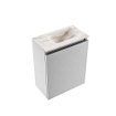 MONDIAZ TURE-DLUX Meuble de toilettes 40 cm Plata. EDEN lavabo Frappe position droite. Avec 1 trou de robinet. SW1102970