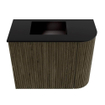 Mondiaz JOYA 51.6cm toiletmeubel - ronding rechts kleur Shadow - Wastafel FAYE positie Links Zonder kraangat kleur Urban. SW1421513