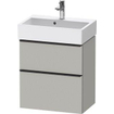 Duravit D-neo Meuble sous vasque 58.4x37.2x62.5cm 2 tiroirs Gris béton mat SW640978