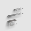 Clou Fold toiletrolhouder zonder klep gebogen model rvs gebors. SW417065