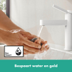 Hansgrohe Finoris wastafelkraan 110 met waste mat wit SW651323