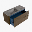 Mondiaz CIRO-DLUX Meuble de salle de bains - 110x45x50cm - Plan-vasque solid surface Oza - 1 lavabo à gauche - 1 trou de robinetterie - 2 tiroirs - Dusk SW1533266