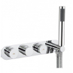 Crosswater Dial douchekraan - 2 knoppen - handdouche horizontaal - chroom SW30931