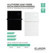 Eurom Alutherm Panneau infrarouge - 81.5x43.8cm - IP24 - 1200watt - wifi - sol/mural - vertical - métal/verre noir mat SW999853