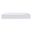 Arcqua Edge Opbouw Wastafel - 80x47x12cm - zonder kraangat - cast marble - mat wit SW1581334