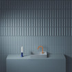 Clou Vale fontein 38 cm met kraangat rechts mat blauw keramiek SW809549
