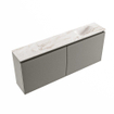 MONDIAZ TURE-DLUX Meuble toilette - 120cm - Smoke - EDEN - vasque Frappe - position droite - 1 trou de robinet SW1103114