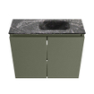 MONDIAZ TURE-DLUX Meuble toilette - 60cm - Army - EDEN - vasque Lava - position droite - sans trou de robinet SW1103670