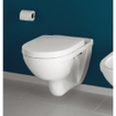 Villeroy & Boch O.novo toiletset met Geberit inbouwreservoir met diepspoel wandcloset wit softclose zitting en bedieningsplaat met ronde knoppen wit SW791656