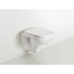 Ensemble de toilettes villeroy and boch avec réservoir de chasse encastré geberit avec fermeture murale profonde blanc siège à fermeture douce et plaque de commande avec boutons rectangulaires blanc SW791657