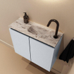 MONDIAZ TURE-DLUX Meuble de toilette 60 cm Clay. Lavabo EDEN Glace position droite. Avec 1 trou de robinet. SW1103202