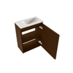 MONDIAZ TURE-DLUX Meuble toilette - 40cm - Rust - EDEN - vasque Ostra - position droite - sans trou de robinet SW1105054