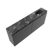MONDIAZ TURE-DLUX Meuble de WC 120 cm Dark Grey. Lavabo EDEN Lava position à droite. Sans trou de robinet. SW1103784