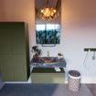 Mondiaz ALAN-DLUX Ensemble de meuble - 90cm - meuble Army mat - 1 tiroir - Lavabo Cloud Lava suspendu - vasque Centre - 1 trou de robinet SW808161