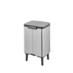 Brabantia Bo Hi Poubelle - 7 litres - seau intérieur en plastique - matt steel fingerprint proof SW1117399