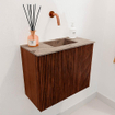 Mondiaz JOYA-DLUX 50cm toiletmeubel - kleur Ruby - Wastafel FAYE positie Rechts Zonder kraangat kleur Arena. SW1425262