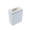 MONDIAZ TURE-DLUX Meuble de toilettes 40 cm Clay. EDEN vasque Ostra position gauche. Avec 1 trou de robinet. SW1104744