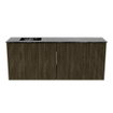Mondiaz JOYA-DLUX Meuble de toilette 100cm - couleur Shadow - Vasque FAYE position Gauche 1 trou de robinet couleur Lava. SW1422839