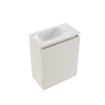 MONDIAZ TURE-DLUX Meuble toilette - 40cm - Linen - EDEN - vasque Opalo - position gauche - sans trou de robinet SW1104391