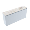 MONDIAZ TURE-DLUX Meuble toilette - 100cm - Clay - EDEN - vasque Frappe - position droite - sans trou de robinet SW1102698