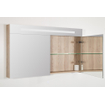 BRAUER Double Face Armoire toilette 120x70x15cm avec 2 portes et éclairage LED Legno Calore SW30768