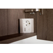 Saniclass 2.0 Armoire toilette 80x70x15cm avec 2 porte et éclairage LED Legno Viola SW30727
