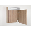 BRAUER 2.0 Armoire toilette 60x70x15cm avec 1 porte droite et éclairage LED Legno Calore SW30770