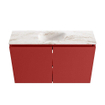 MONDIAZ TURE-DLUX Meuble toilette - 80cm - Fire - EDEN - vasque Frappe - position centrale - 1 trou de robinet SW1102783