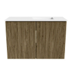 Mondiaz JOYA 60cm meuble de salle de bains - couleur Dusk - Vasque FAYE position Droite Sans trou de robinet couleur Talc. SW1421595
