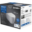 Duravit Me by Starck Ensemble WC – réservoir encastré avec mécanisme de chasse UP320 – abattant à fermeture ralentie (soft-close) – plaque de commande métallique – boutons rectangulaires – métal gunmetal SW1574306