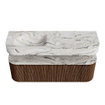 MONDIAZ THOR-DLUX 140cm badmeubel ronding links + rechts kleur Walnut met 1 lade en 2 deuren. Vrijhangende wastafel CLOUD Links 1 kraangat kleur Glace. SW1463968