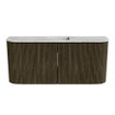 Mondiaz JOYA-DLUX 93.2cm toiletmeubel - ronding links en rechts kleur Shadow - Wastafel FAYE positie Midden Zonder kraangat kleur Glace. SW1422817