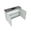 MONDIAZ TURE-DLUX Meuble toilette - 80cm - Greey - EDEN - vasque Lava - position centrale - 1 trou de robinet SW1103805